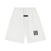 ESSENTIALS Double-line Flocking Trendy Unisex Cotton Short Sleeve & Shorts Set - Summer Casual 