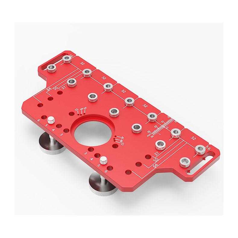 Shelf Pin Hinge Jig 2 in 1 Self Contained Clamping All Metal Cabinet Hardware Tool Drilling Guide