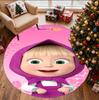 Masha and The Bear Pattern Round Rug, Indoor/Outdoor Mat, for Picnic, Gameroom, Bedroom, Office, Living Room, Home Decor Carpet, Birthday Gift