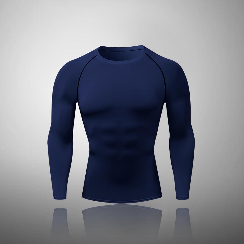 Men's High-Elastic Compression Sports Leggings: Quick-Dry, Long Pants for Running, Basketball & Fitness.