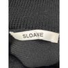 SLOANE Black Wool Blend Double Face Jersey Lacquer Sleeve Turtleneck Pullover Tops 2 blackUsed
