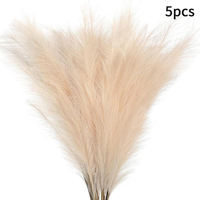 Simulated Reed Pampas Grass Artificial Plant Colorful Feather Decoration For Wedding Banquet Arrangement Shop Store Decor Props