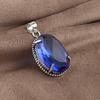 Pandantiv din Argint cu Piatră Prețioasă Tanzanit Albastru Închis 1,75", Argint Sterling 925 Bijuterii Lucrate Manual, Pandantiv Cadou de Ziua de Naștere Pentru Ea PP-63-12