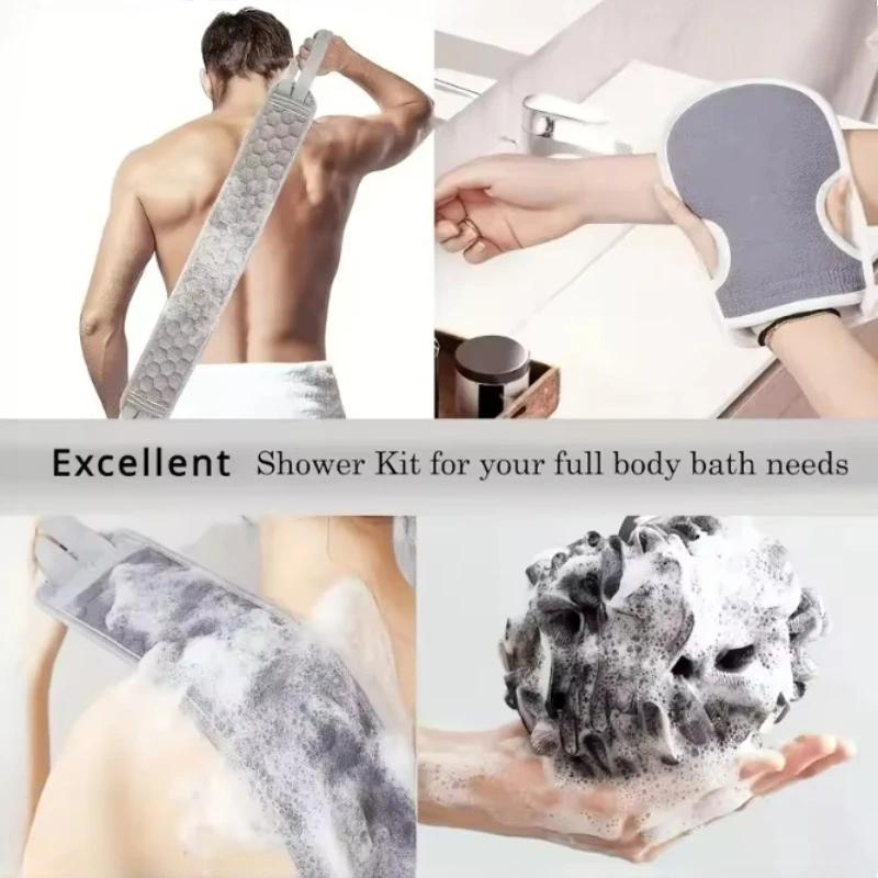 Doccia Esfoliante Scrubber per la Schiena Cintura da Bagno Asciugamano Guanto Palla Fango Profondo Pulito Coreano Panno per Il Corpo per Il Corpo Scrub Posteriore Giapponese Strap Strap