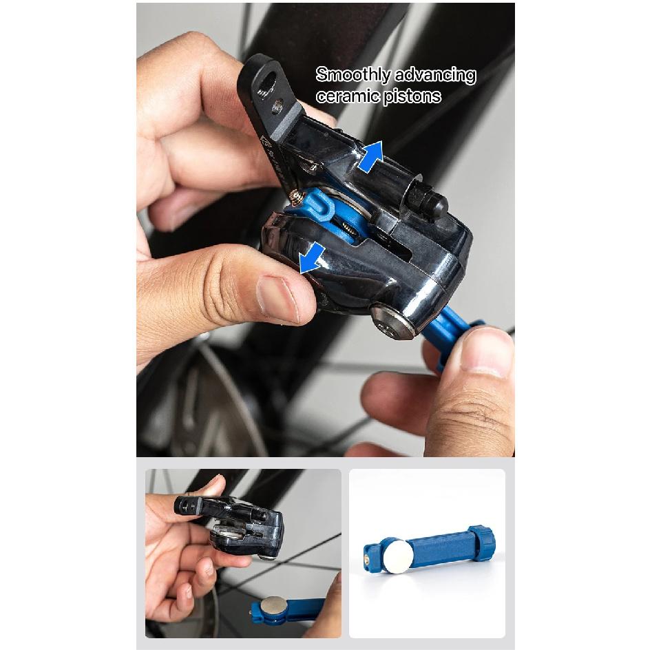 Durable Steel Bicycle Brake Pad,Spreader Tool 360° Rotatable Bike Oil Disc Piston Reset Hydraulic Brake Caliper Piston Extension