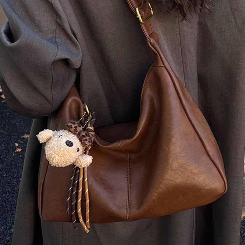 Large-capacity Retro Commuter Single-shoulder Underarm Bag, Fashionable Tote Bag, High-end Crossbody Bag Casually
