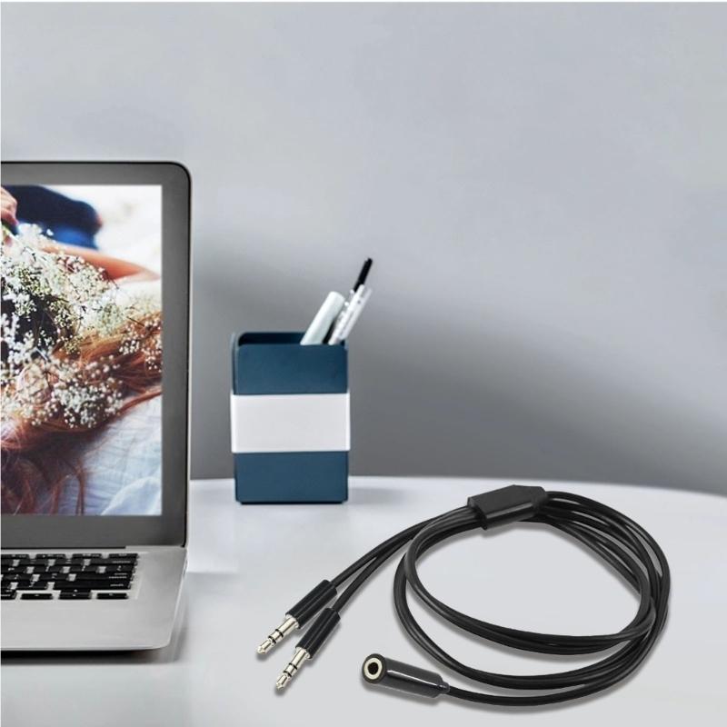 Y Shaped 3.5mm Audio Cable 3.5mm Female to 2 Male for Two Speakers Headphones