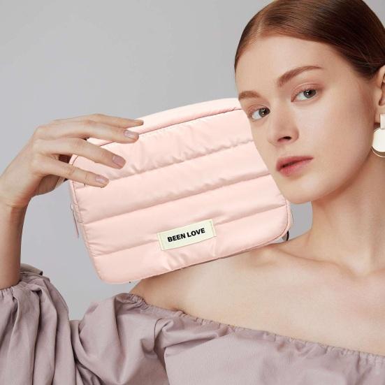 Damska wyściełana kosmetyczka przenośny organizer na kosmetyki wodoodporna zapinana na zamek torebka saszetka na przybory toaletowe dla dziewcząt podróż do domu