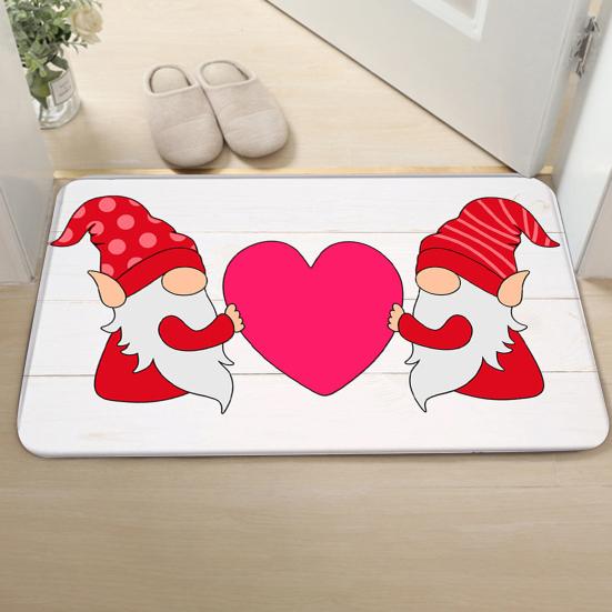 Chic Floor Mat Smooth Multifunctional Gnome Surface Cartoon Flocking Decorative Door Rug for Bathroom