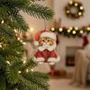 Christmas Gift Decorations Cute Cat Ornaments, 2D Wooden Cartoon Tree Hanging Decor for Winter Holiday Party Home Pendants Trees