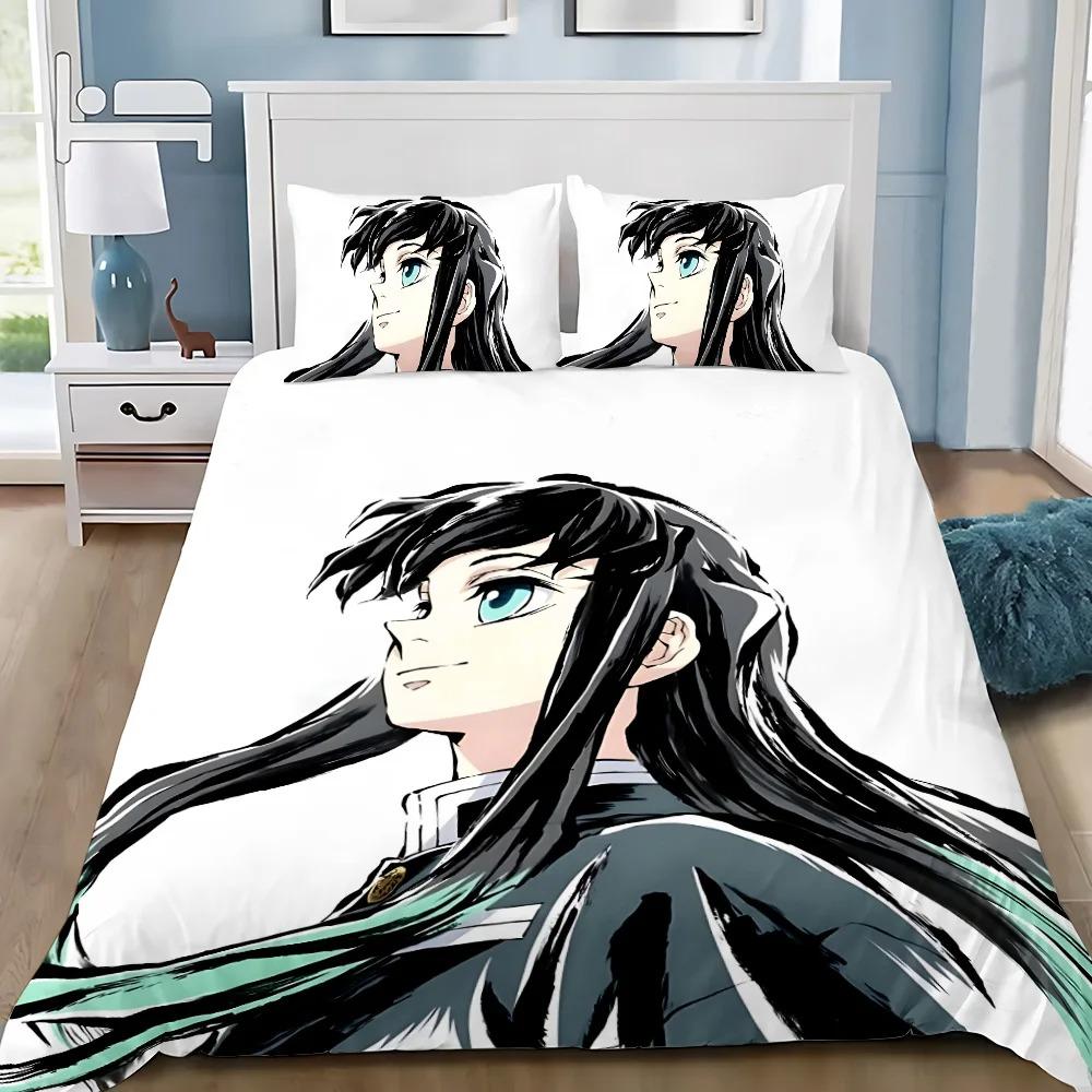 

Anime Duvet Cover Pillowcase M-Muichiro tokitoS Bedding Set Adult Boy Girl Adult Bedroom Decoration Gift Single Double EU Single(135*200cm)3pcs