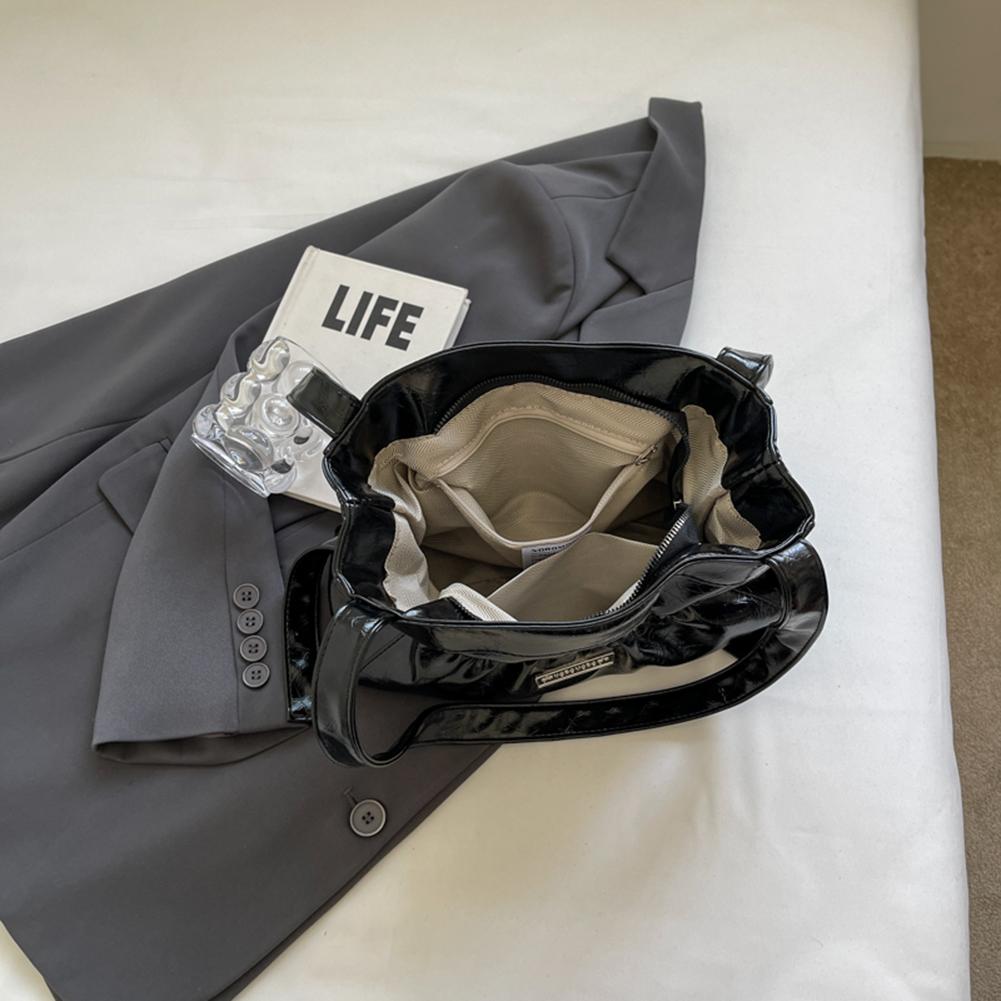 Plissierte Umhängetasche Damen PU Mode Handtasche geraffte solide Unterarmtaschen Hochwertige Tragetasche Luxus Achseltasche Chic Hobo Bag