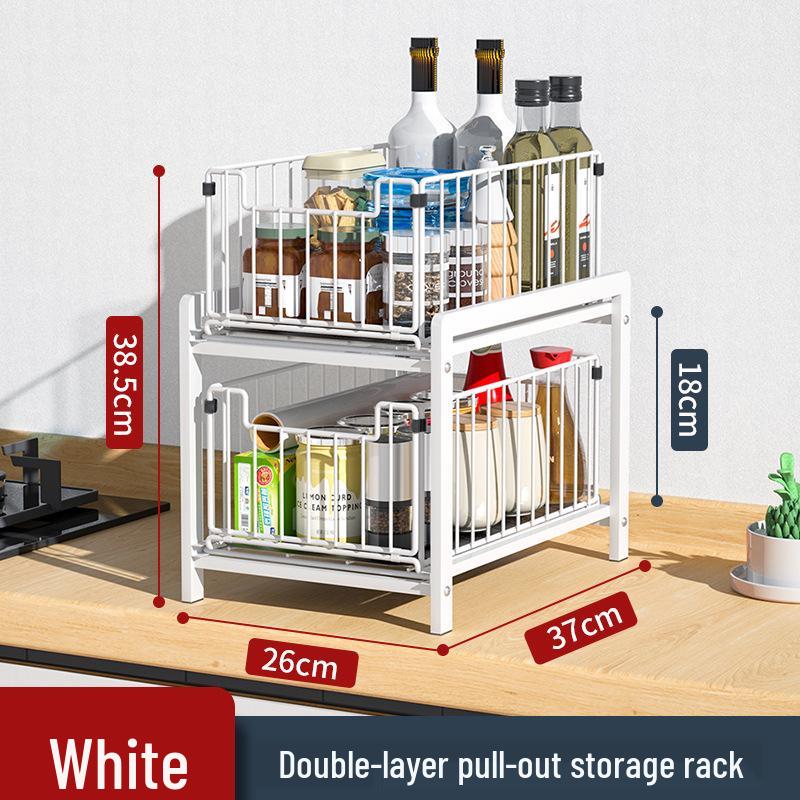Luxurious Multi-Layer Detachable Kitchen Countertop Storage Rack