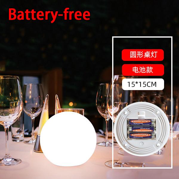 12-25cm LED Luminous Ball Lamp RGB Charging Remote Control Outdoor Waterproof Decorative Atmosphere Lamp Courtyard Lawn Lamp Hot