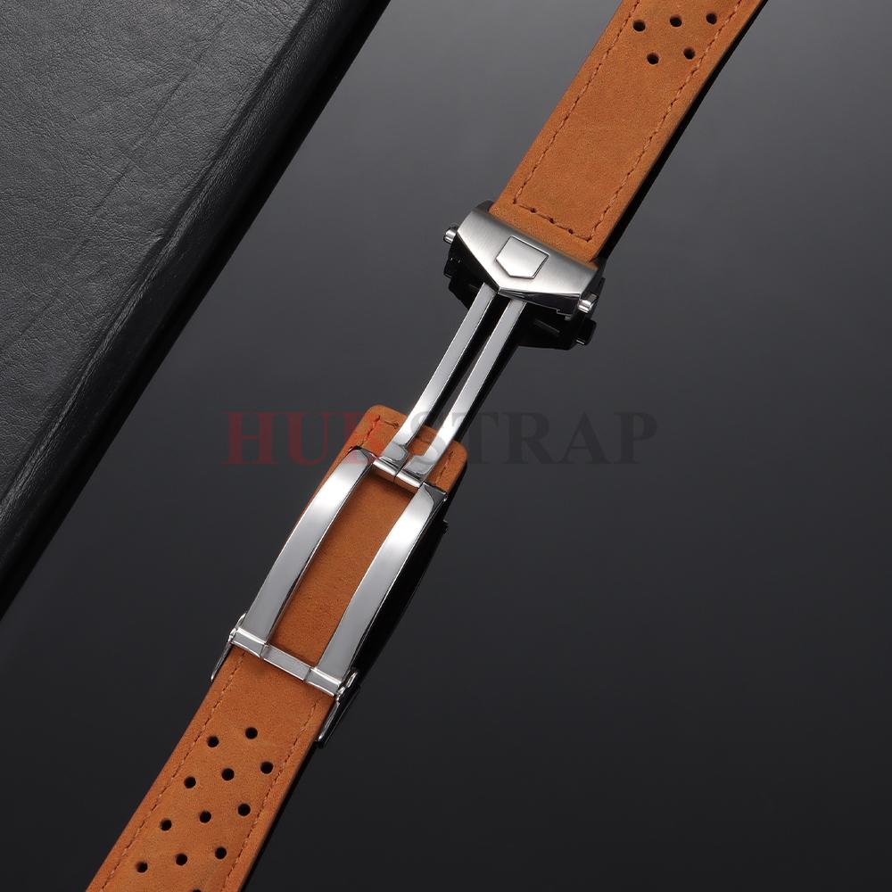 Pro hodinky TAG Heuer Spona na řemínek 18mm 20mm Nerezová ocel Dvojitá tlačítková spona pro kožený silikonový řemínek Skládací spona