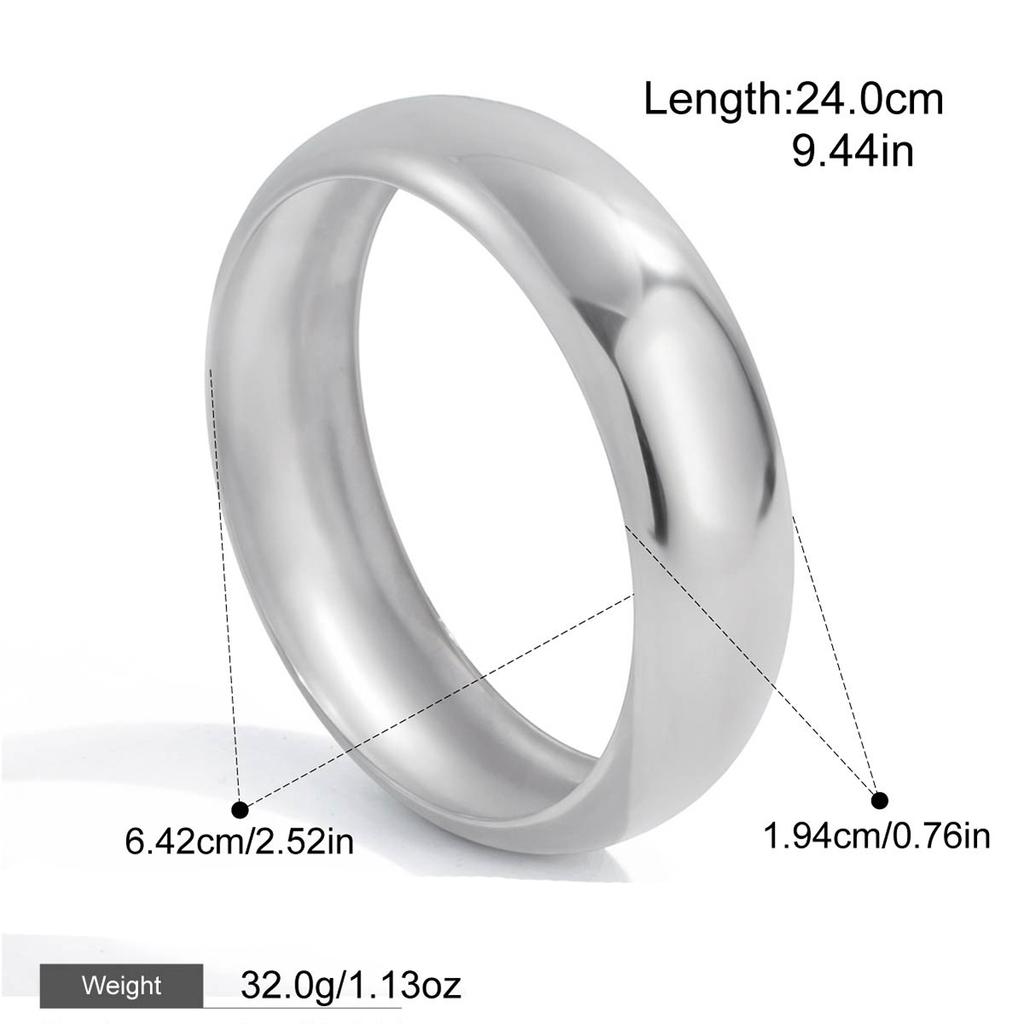 Yori Wide Large Stainless Steel Metal Cuff Bracelet Bangle Fashion Jewelry Men Bijoux Femme Party Waterproof