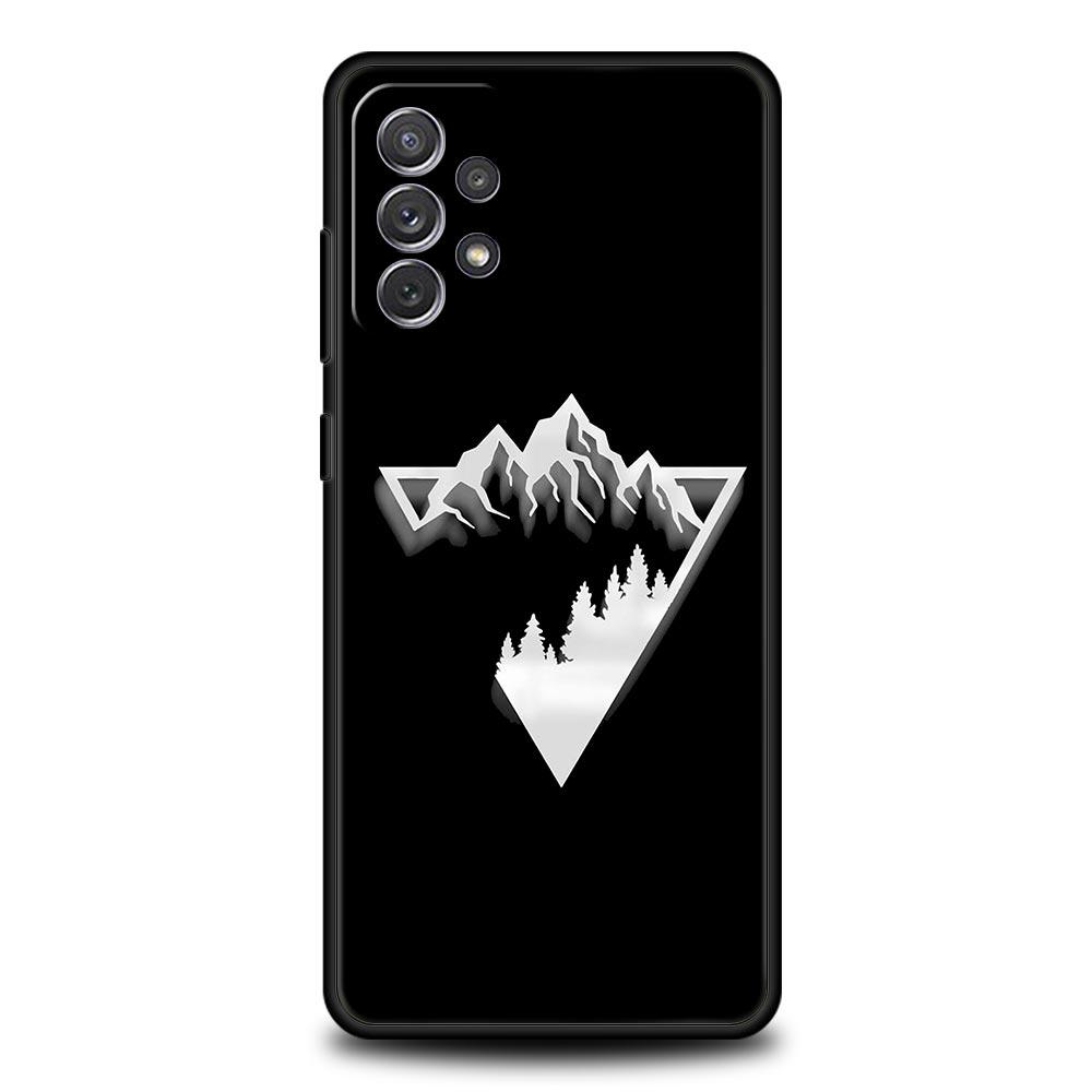 Line Mountain Scenery Sun Moon Case for Samsung A51 A71 A21S A12 A11 A15 A25 A31 A41 A23 A33 A53 A73 A05S A13 5G A35 A55 Cover