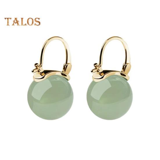 1 пара женских сережек-капель, стеклянные бусины, полированные медные серьги-хаги, серьги с пряжкой, рождественский подарок на День святого Валентина, украшения для ушей золотистый