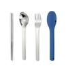 3Pcs/Set 3 In 1 Travel Portable Cutlery Set 304 Stainless Steel Chopsticks Fork Spoon Student Dinnerware Sets Kitchen Tableware
