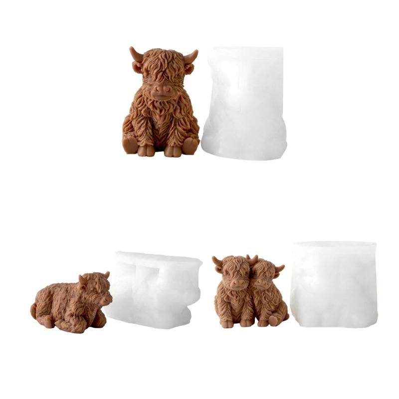 Yak Animal Silicone Molds Food Grade Silicone Mould for Resin Casting Handmade Soap Making Candle Gypsum Statue Ornament