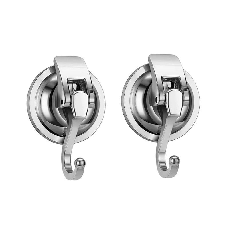 2-Pack Powerful Vacuum Suction Cup Hooks  Invisible Non-Trace Bathroom and Kitchen Wall Hooks with Strong Vacuum Suction Cups