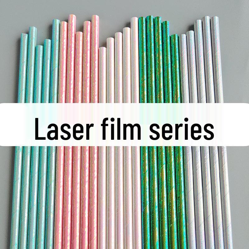 Eco-Friendly Disposable Decorative Paper Straws for Beverages and Desserts