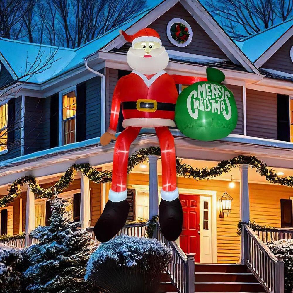 LED Light Christmas Inflatable Dolls Oxford Inflatable Model Toys Rooftop Decor