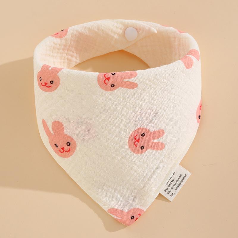 Organic Cotton Crepe Baby Drool Bib and Triangle Scarf