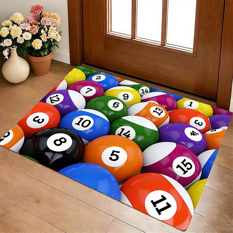 Pool Balls Living Room Nonslip Area Rug Soft Carpet For Bedroom Game Playroom Sofa Office Home Decor Doormat Christmas Gift C9302524