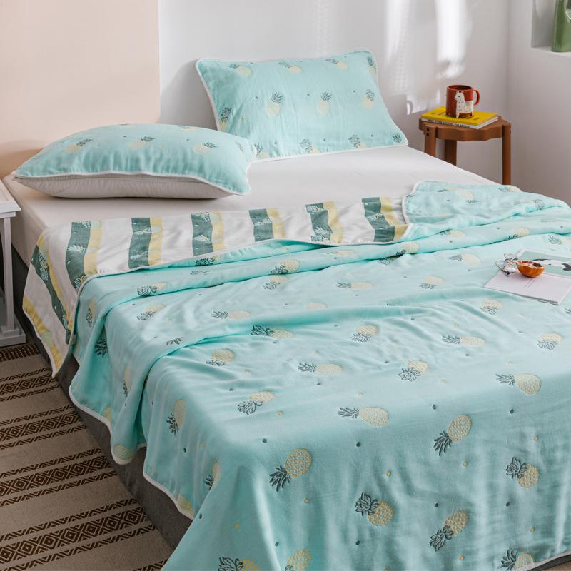 New Pure Cotton Six Layer Gauze Towel, Duvet Sheet, Double Air Conditioning Blanket, Annual All Cotton Sofa Towel, Seasonal Lunch Break Blanket