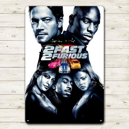 The Fast And The Furious Movie Metal Poster Tin Sign xcm Plaque 20x30cm(7.8x11.8inch)