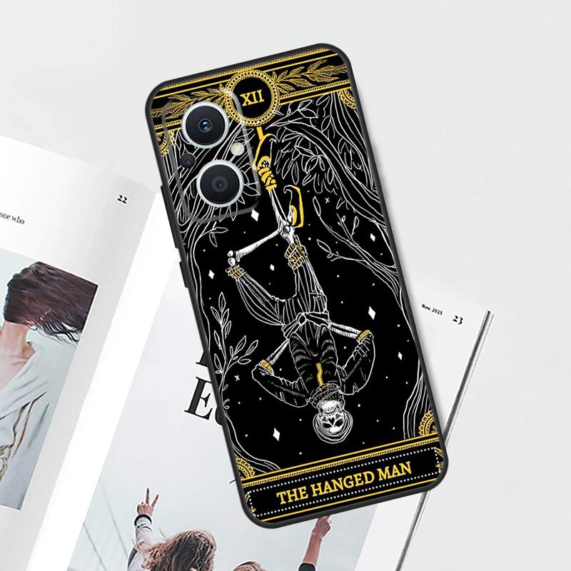 The Hermit Tarot Card Grim Reaper Case For OPPO Find X9 X5 X6 X8 Pro OPPO Reno 12F 14F 13F 11F 10 12 13 14 Pro 7 8 Lite Cover
