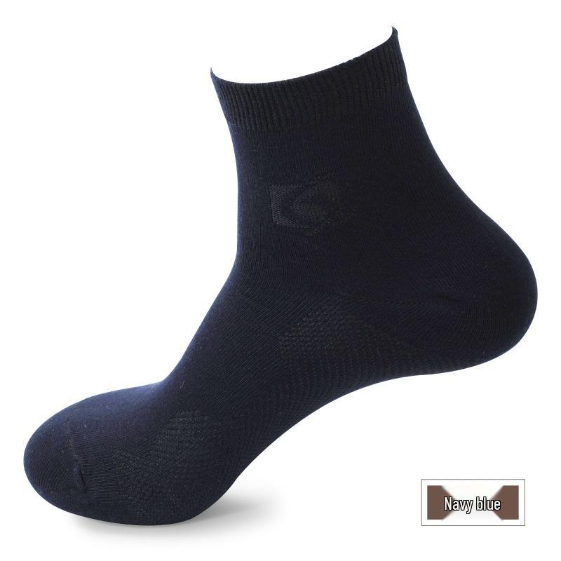 

Bamboo Fiber Men s Mid-Calf Socks - Comfortable, Odor-Resistant, Thin Short Socks for Spring/Summer Size 39-44 темно-синий