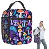 Colorful Magical Mushrooms Pattern Insulated Lunch Bag for Women Kids Leakproof Food Boxes Thermal Lunch Box Tote