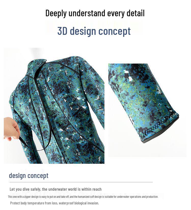 3mm Unisex Slim Diving and Snorkeling Suit: Sunscreen and Jellyfish Protection