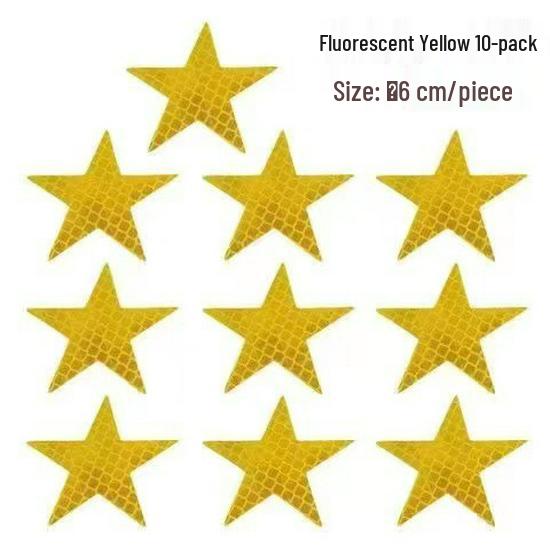 Pentagon Reflective Warning Sticker for Cars & Motorcycles - Creative & Personalized Decoration