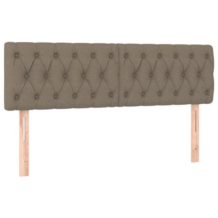 VidaXL 2x Headboards Bedroom Furniture Bed Accessories Single Bed Heads Interior Taupe 346344