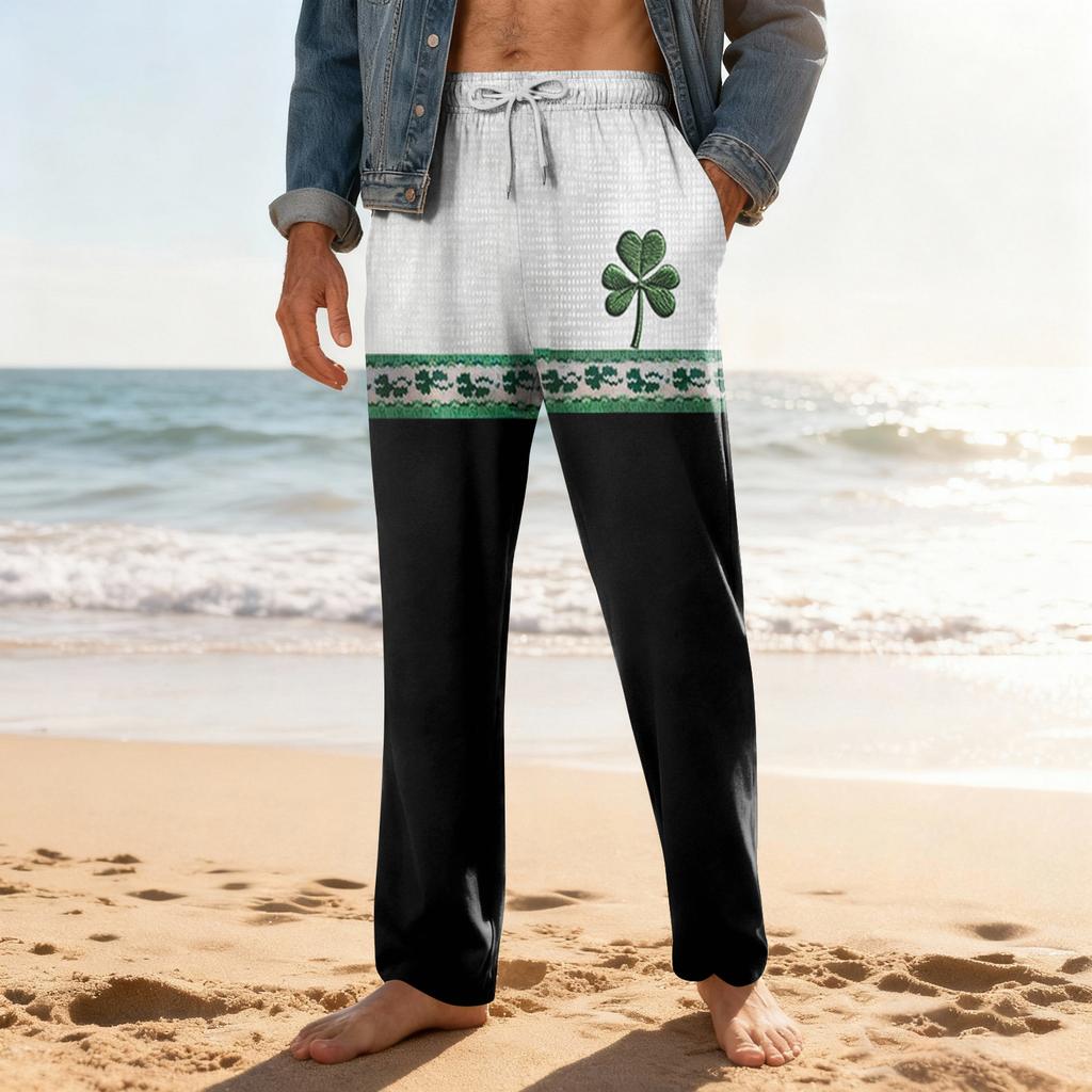 Men's Home Soft Pajama Pants Drawstring With Pockets Casual Sports Pants