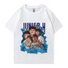 Camiseta retro con estampado de Junior H music patrón camiseta de Unisexga corta súper grande para mujeres