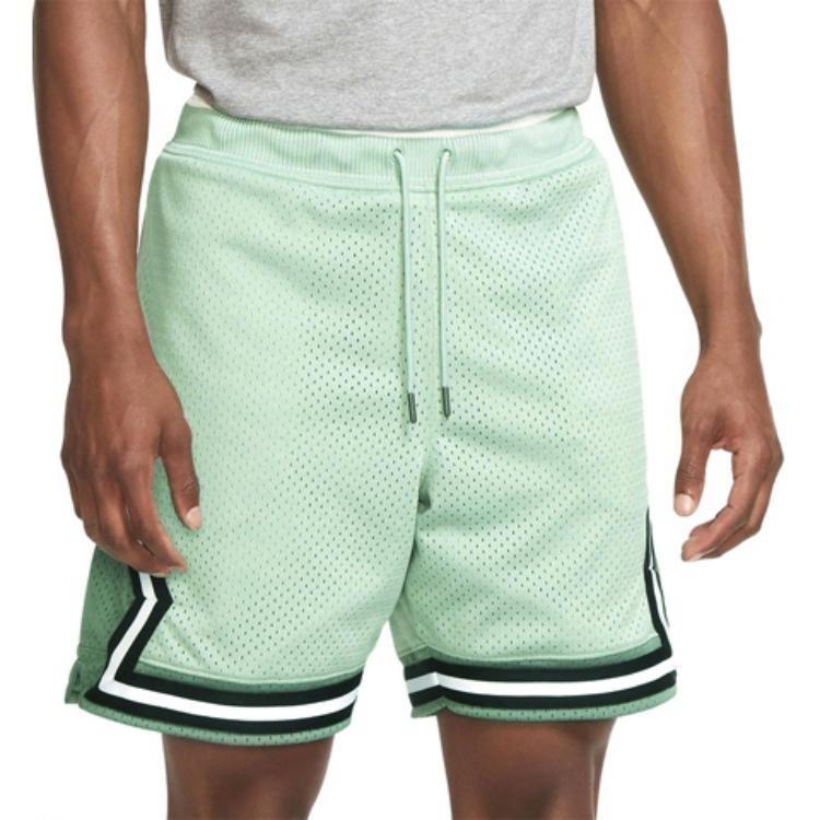 Nike Men's Jordan Essential Statement Splicing Contrasting Colors Stripe Basketball Sports Shorts Green DC3195-006