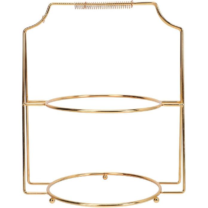 Cabilock Wedding Decor Food Server Plate Rack Double Layer Dessert Cupcake Fruit Holder Stand Round Plate Dish Display Stand for Home Shop Kitchen