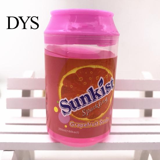 Clear Cans Slime Toy Crystal Mud Blowing Bubble Stress Reliever Kids Adults Gift
