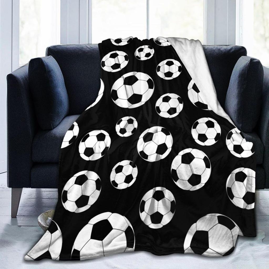 Football Sports Series Digital-printed Polyester Bedroom Velvet Flannel Cover Blanket Fleece Soft Sofa Cover Blankets for Beds