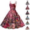 Women's  Print Sexy Off-The-Shoulder Punk Vintage Dress
