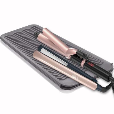 XINGHWX Hair Iron Pouch Professional Pad for Irons and Portable Travel Silicone Straightener Hair Tool Hair Iron & Storage, Heat-Resistant Curlers,