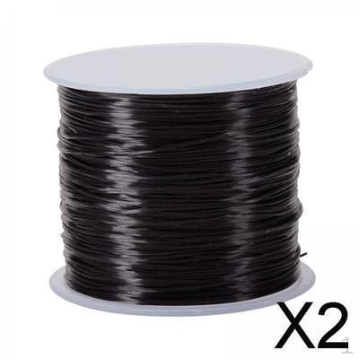 Starke elastische Kordel zum Basteln, 8 mm Armbandfaden, 60 m Länge, Farbe Schwarz