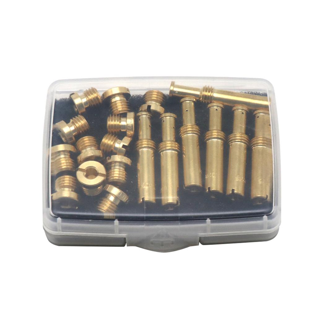 19-piece/set Carb Main Nozzle Set Main Intermediate Jet Set Easy Assemble Brass Compatible-for EVO- TC- V-Twin Durable