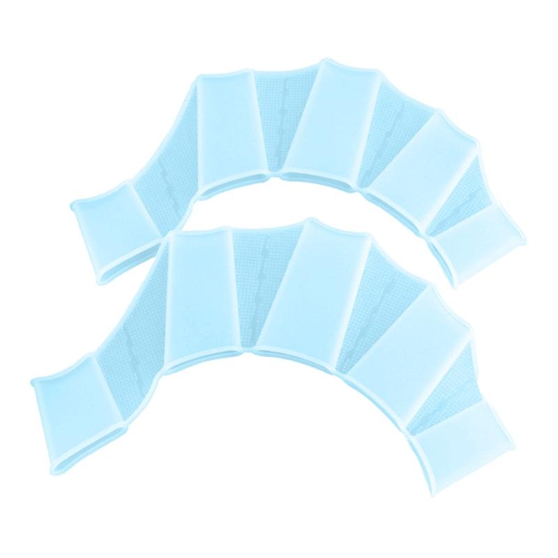 

Silicones Swim Gloves Men Women Kids Frogs Type Silicones Swimming Flippers for Water Resistance and Swimming Efficiency L синій