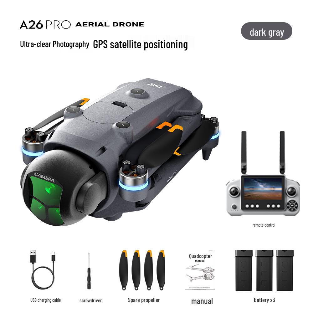 A26 PRO Brushless GPS Drone: Professional HD Aerial Photography Quadcopter with Obstacle Avoidance.