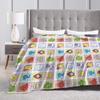 Tamagotchis Flannel Blankets  Funny Throw Blanket for  Sofa Bedding Lounge 200x150cm Quilt